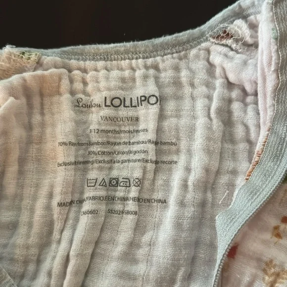 Loulou Lollipop Lightweight Muslin Sleep Bag 1 TOG - Forest Friends - 3-12m - Picture 4 of 5